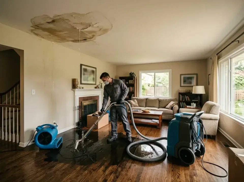 attic-pipe-burst-ceiling-drip-008 — frequently asked questions, Water Damage Restoration & Carpet Care in New Baden, IL